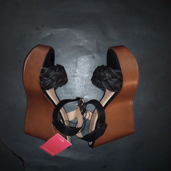 🆕👡RAMPAGE Braided Wedge Heel Sandals - Picture 4 of 6